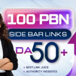 100 PBN Sidebar Links with DA 50+ for just $200